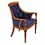 Italian Luxury: Colombostile Solferino Armchair 3D model small image 2