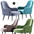 Modern Comfort: Nuevo Lounge Chair 3D model small image 1