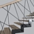 Sleek Steel Staircase Design 3D model small image 2