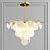 Elegant Brass Nimbus Chandelier 3D model small image 1