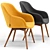 Elegant Gilly Dining Chair: Modern Design & Comfort 3D model small image 1