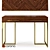 Elegant Acacia Wood Console 3D model small image 1