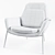 Elegant Ame Armchair by Blasco & Vila 3D model small image 3