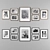 Walnut Frame Set - 7-Piece Wall Frame 3D model small image 1