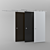 Sleek Stainless Steel Sliding Door 3D model small image 1