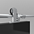 Sleek Stainless Steel Sliding Door 3D model small image 3