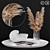 Artificial Pampas Flower: Exquisite Table Decor 3D model small image 1