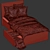 Sleek and Stylish Ikea Malm Bed 3D model small image 3