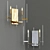 Bari 2-Light Wall Sconce: Sleek Metal and Glass Design 3D model small image 2