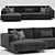 Sleek Arflex Lee Sofa 3D model small image 1