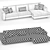 Sleek Arflex Lee Sofa 3D model small image 3