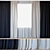 Elegant Rebbio Curtains with Tulle 3D model small image 1