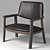 Wooden Leather Chair 3D model small image 1