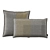 Canevas Geo Grey Rectangular Cushion 3D model small image 1