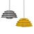 Sleek Hive Pendant Chandelier 3D model small image 1