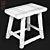 Vintage Wooden Stool 3D model small image 3