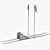 Fischer Twin Skin Ski Set 3D model small image 3