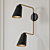Modern Valmonte 2-Light Armed Sconce 3D model small image 1