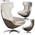 Caruzzo Swivel Armchair: Elegant Comfort for Your Home 3D model small image 1