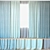 Elegant Linum Curtains with Tulle 3D model small image 1