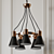 Elegant 5-Light Wagon Chandelier 3D model small image 1