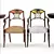 Elegant Dining Chairs & Round Table 3D model small image 2