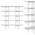 Elegant Wood & Metal Shelving 3D model small image 3