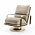 Restored Leather Swivel Chair 3D model small image 1