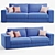 Elegant Grande 2 Seater Sofa by Sofmann 3D model small image 1