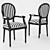 French Style Dining Chair 3D model small image 1