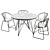 Elegant Timmins Dining Set 3D model small image 1