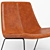 Sleek Leather Lounge Chair 3D model small image 2