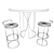 Modern Bar Set: Stool & Table 3D model small image 3