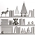 Stylish Shelf Decor Set 3D model small image 3
