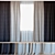 Elegant Grid Backhausen Curtains 3D model small image 1