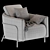 Elegant Formitalia Giulia Armchair 3D model small image 3