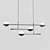 Modern Matte Black Pendant Light (Bolia 40.2529) 3D model small image 1