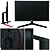 LGUltraGear: 23.6" FHD 144Hz TN Monitor 3D model small image 1