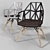 Versatile Web Chair: Aesthetic Blend of Aluminum, Wood, Eco-Fiber, and Eco-Leather 3D model small image 1