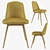Elegant Fabric Cushion Dining Chair 3D model small image 1
