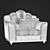 Luxury Boulevard Chair - Bacci Stile 3D model small image 3