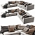 NobleRealm 2-Seater Sofa: Handcrafted Elegance 3D model small image 2