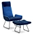 Sleek and Comfortable Amelie Lounge Chair 3D model small image 1