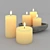 Elegant Candle Set with Stand 3D model small image 1