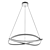 Infinity OM Chandelier: Elegant Brown Acrylic Pendant 3D model small image 2