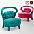 Elegant Nina Armchair: Perfect Blend of Style and Comfort 3D model small image 1