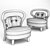 Elegant Nina Armchair: Perfect Blend of Style and Comfort 3D model small image 3