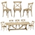 Restoration Hardware Salvaged Table with Madeleine Chairs 3D model small image 1