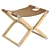 Hermes Pippa Folding Stool: Elegant and Functional 3D model small image 1