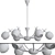 Modern Stilnovo Chandelier: Timeless Elegance 3D model small image 2